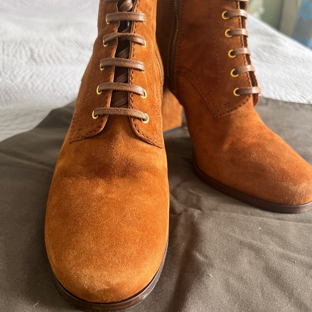 Car Shoe Lace-up ankle suede Boots size 40 - Picture 4 of 10